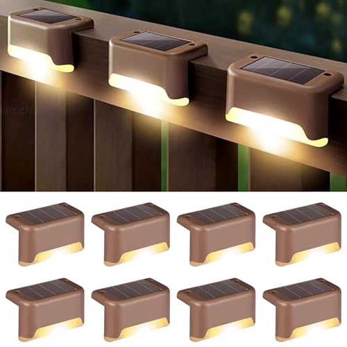 Image of EMBOX Solar Light Outdoor Home Garden Waterproof Stair Deck Pool Patio Fence Gate Yard Floor Step Railing Window Balcony Sunlight Pathway