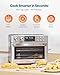 28QT Air Fryer Toaster Oven Combo, Large 12-in-1 Convection Countertop Oven with 3-Layer Cooking, Rotisserie for Chicken, 6 Heating Tubes, Fast Preheat, Fit 11