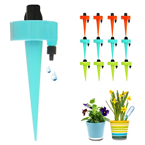 FRECOO Goutte à Goutte Bouteille, Arrosage Plantes Automatique Irrigation Goutte à Goutte avec vannes de régulation débit d'eau réglable, pour Jardin intérieur et extérieur (12Pcs) Cover