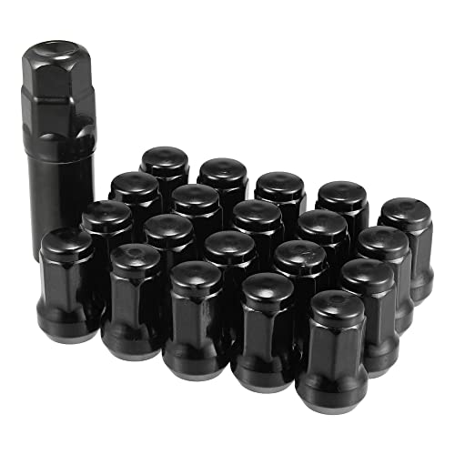 Tuerca Heptagon para rueda de coche M12 x 1.25 tornillos de bellota de 32 mm negro 21 uds