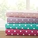 Mi Zone 100% Cotton Percale Ultra Soft Sheet Set, Twin, Pink Polka Dot