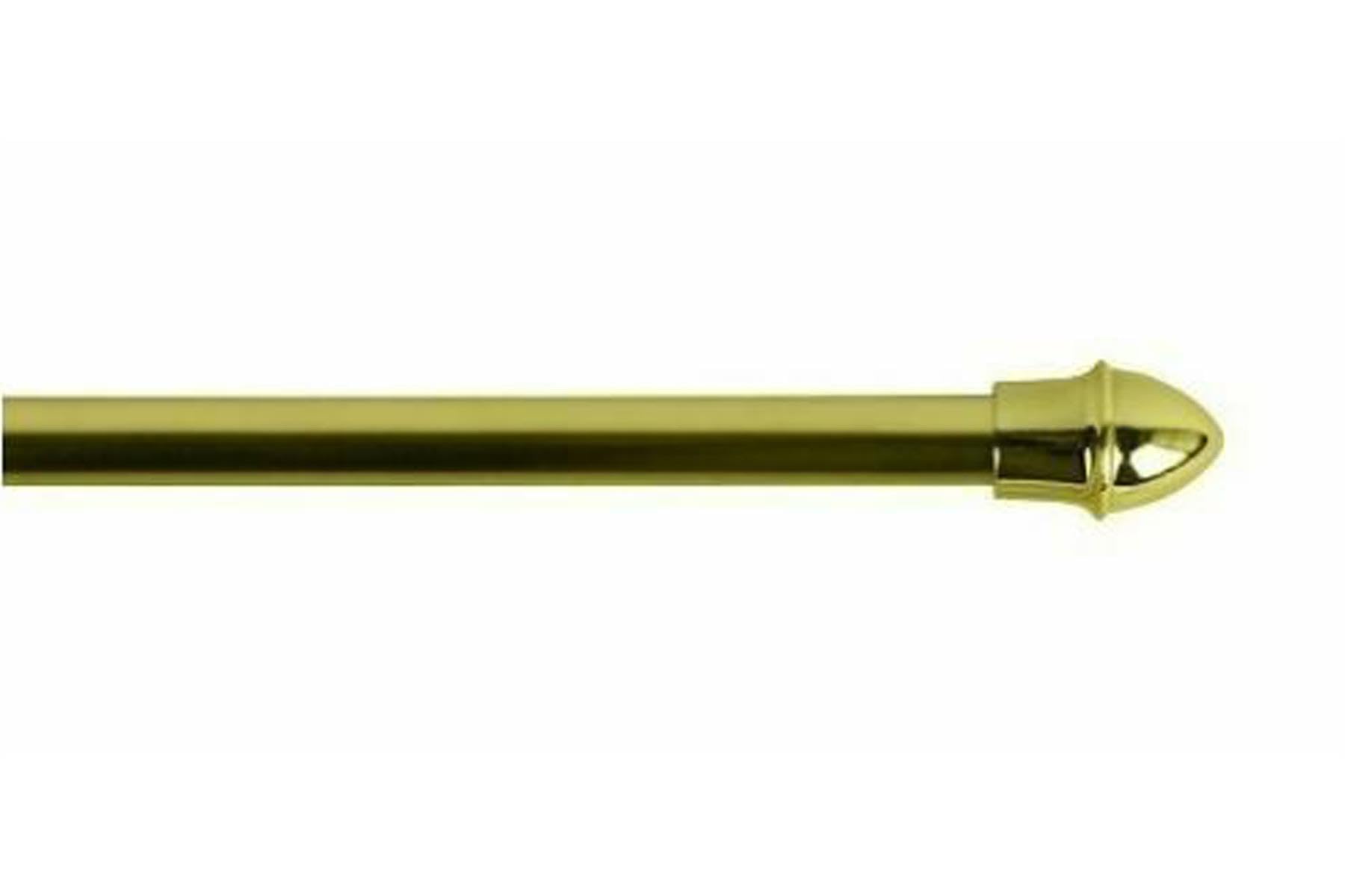 Proper Tools Cafe Rod, Curtain Pole Extendable, Telescopic Metal Rod - 85-135 cm (33.46" - 53.14") - For Kitchen, Bathroom - Gold — image 1