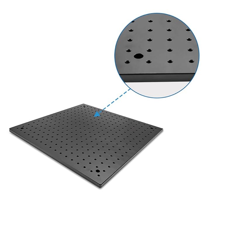 Piastra piatta ottica ad alta precisione, 400 x 400 x 13 mm, per uso in laboratorio, basetta sperimentale in alluminio con filettatura M6 per misurazioni accurate