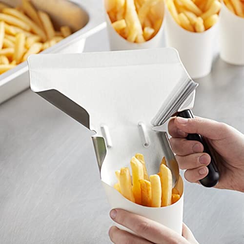 TrueCraftware- Commercial French Fry Bagger Stainless Steel Removable Right Handle- Popcorn Machine Commercial French Fry Bagger Scooper Speed Scoop Shovel for Potato Chips Snacks Popcorn Bar