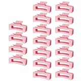 18 Pack Hair Claw Clips,Hair Clips For Women,Large Hair Claw Clips For Thick Hair,Nonslip Matte Hair Clips Hair Accessories Women Girl Birthday Christmas Gift (18 Pack Pink)