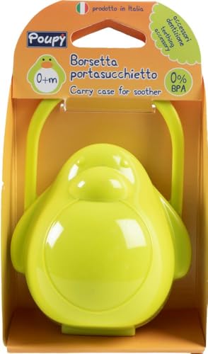 Poupy Borsetta Portasucchietto Pinguino Per Bambini, Perfetta Per Mantenere Il Succhietto Pulito E Igienicamente Protetto. - 4