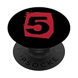 Large Red Color Maroon Number 5 Five