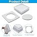 Waziaqoc 40 Pack Coin Holder Set with 5 Sizes (20/25/30/35/40mm) - Clear Plastic Case with White Gaskets, for Coin Collection Supplies and Organizing Silver Dollars