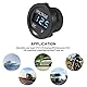 AEDIKO 2pcs DC 12V Car Voltage Gauge LED Display Waterproof Voltmeter Digital Round Panel Voltmeter Compatible with Vehicle Motorcycle Truck ATV UTV Car Boat