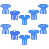 Mudder 5 Pieces Faucet Aerator Key Blue Removal Wrench Tool with 5 Sizes M16.5, 18.5, 21.5, 22.5, 24 Recessed Aerator Key Sink Wrenches for Cache Faucet