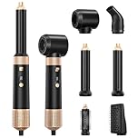Sendowtek Spazzola Asciugacapelli 6 in 1, Multi Hair Styler Set 950W 3 Temp Arricciacapelli Spazzola Ad Aria Calda Bocchetta Styling Asciugacapelli, Air Styler per Ricci Raddrizzamento Asciugare donna