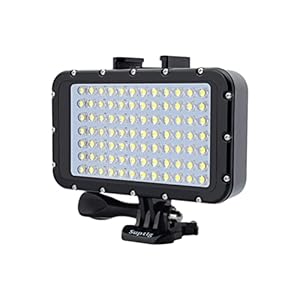 UKCOCO Waterdichte Camera Duiklicht 50M / 164Ft Onderwaterlicht Oplaadbaar 84 LED High Power Dimbare Duiklichten Compatibel Voor -Camera’s Cameravideo