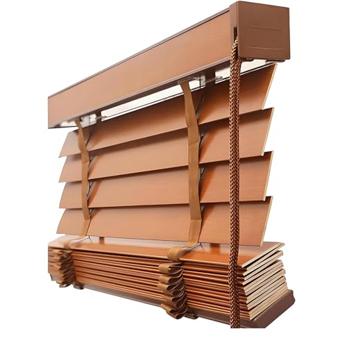 Stores Vénitiens en Bois 30cm 40cm 65cm 85cm 115cm 135cm 145cm 155cm 160cm de Stores Occultant Protection Privée Lattes Horizontales Volets de 50mm for Le...