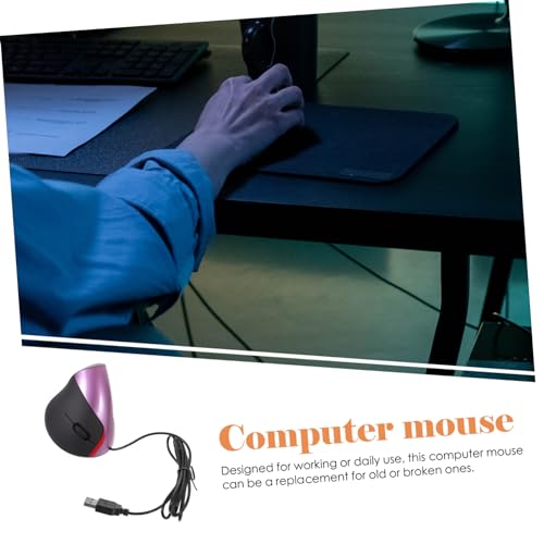 Ratón vertical ergonómico NUOBESTY USB con 5 botones y reposamuñecas para el trabajo diario 4