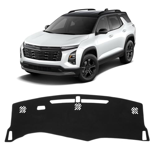 KUST Car Dash Cover for Chevrolet/Chevy Equinox 2025 2026 (Not fits for Equinox EV) Polyester Dashboard Cover Non-Slip Interior Accessories for Equinox Custom Fit Dash Mat No Glare Black