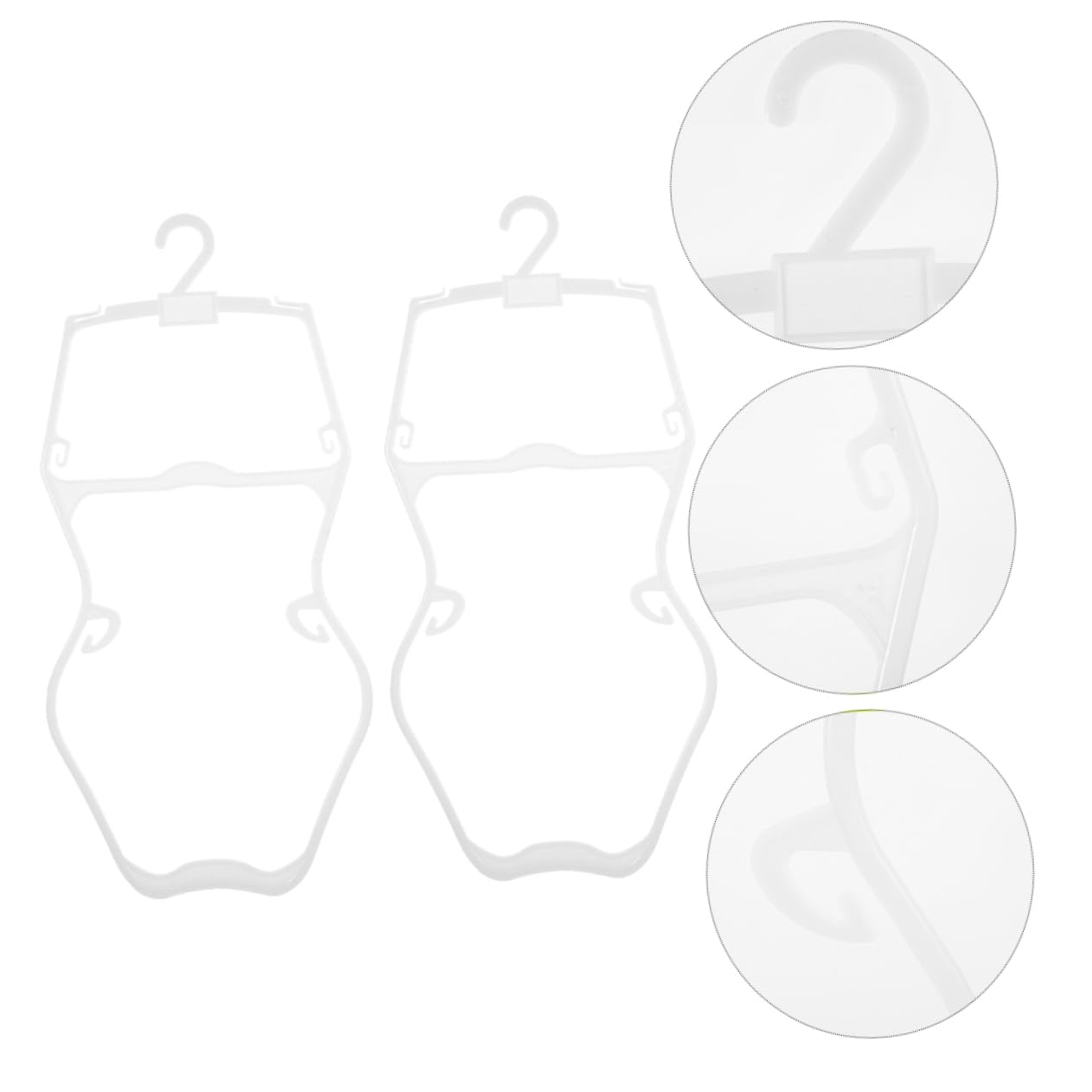 Perchas de Plástico para Niños 10 Piezas Color Marfil para Ropa de Baño