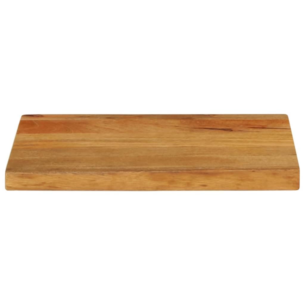 Piano da scrivania in legno massello con bordo naturale e bordo dell'albero, 50 x 30 x 3,8 cm, in mango, per rinnovamento del tavolo e combinazione versatile con diversi supporti in casa
