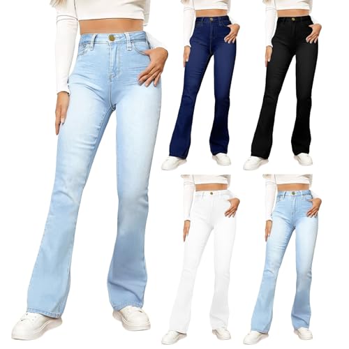 Bootcut Jeans for Women Celestias Lift Jeans High Waist Stretchy Boyfriend Flare Butt-Lifting Slim Skinny Denim Pants