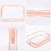 Tbestmax 20 Pack Clear Cosmetic Bags Makeup Bags Portable Waterproof Travel Toiletry Bags Organizer Peach Pink, 7.5