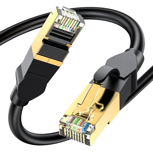 Ethernet Cable 2m High Speed 1000mbps 550Mhz/s Cat6 Ethernet Cable Black RJ45 Lan Cable Network Cable are Suitable for Routers Computers Modem Switch Games Patch Panel