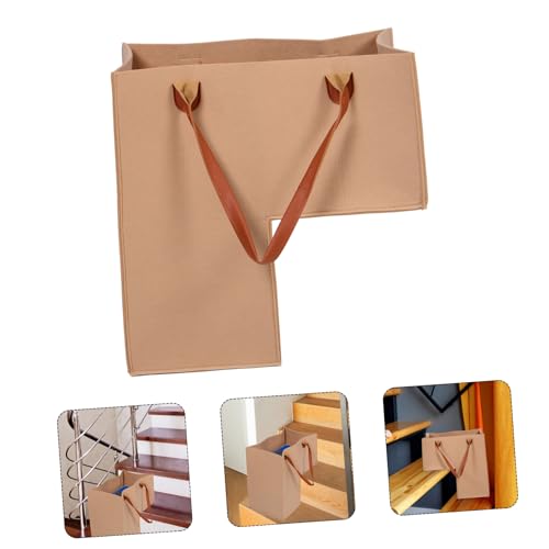 Panier d'escalier pliable en feutre grand format pour rangement maison - 4