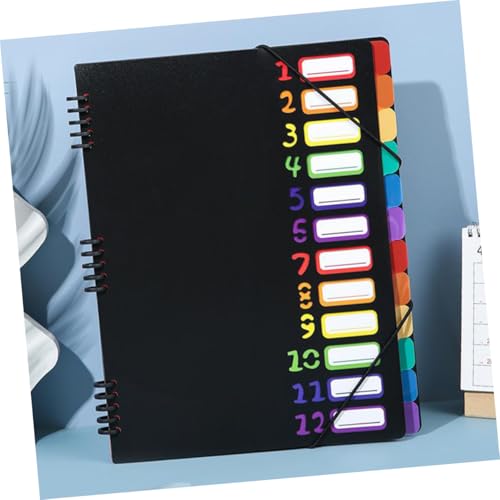 Trieur de documents extensible à spirale et onglets multicolores