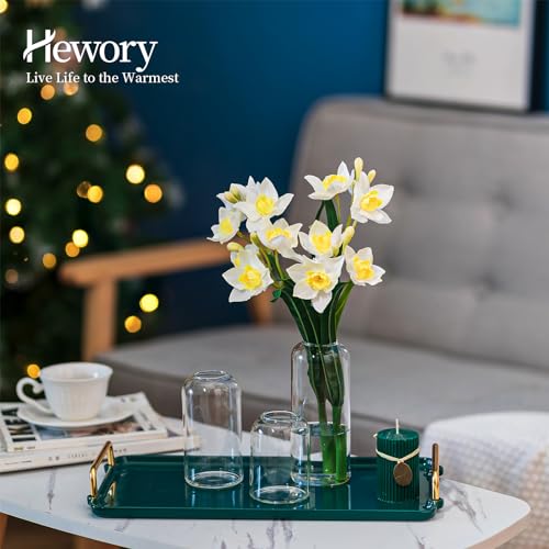 Hewory Kleine Vasen für Tischdeko: 6er Set Klar Vasen Deko Glaszylinder Vase Glas, Klein Glasvase Rund Zylinder Vasen Set, Modern Deko Vase Klein Blumenvase Glas für Wohnzimmer Hochzeit Party – Bild 4