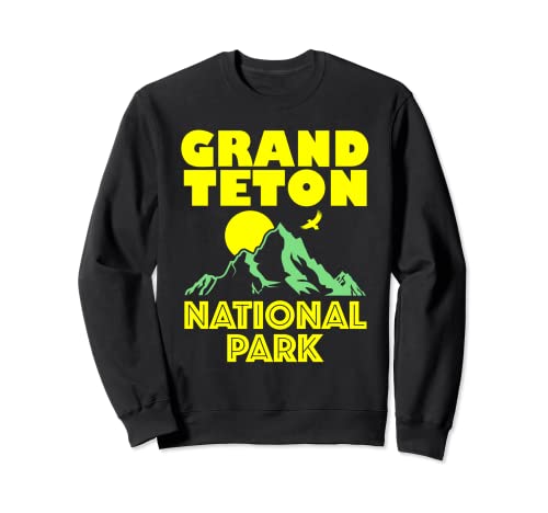 Retro Vintage Grand Teton Park Retro Design Felpa
