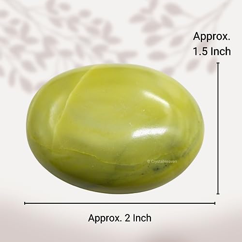 Image of Crystal Heaven Certified Serpentine Crystal Palm Pebbles Stones for Anxiety Stress Relief Massage - AAA Grade Original Healing Gemstone Agate Palm Stone for Yoga Meditation Spiritual Reiki Feng Shui