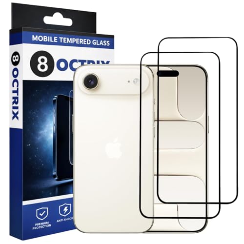 Image of Military-Grade Tempered Glass Screen Protector Compatible for iPhone 17 Air with Edge to Edge Coverage - Case Friendly, Anti-Scratch & Bubble-Free Installation Kit (Pack Of 2)