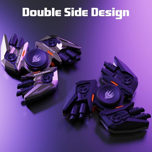 Image of Upgrade Fidget Spinners, Fidget Toys Adults, Stress Anxiety ADHD Relief Figets Toy for Teens, Metal Heavy Finger Hand Spinner Toy with Precision Bearing and Double Side Design,Luminous Night Effects