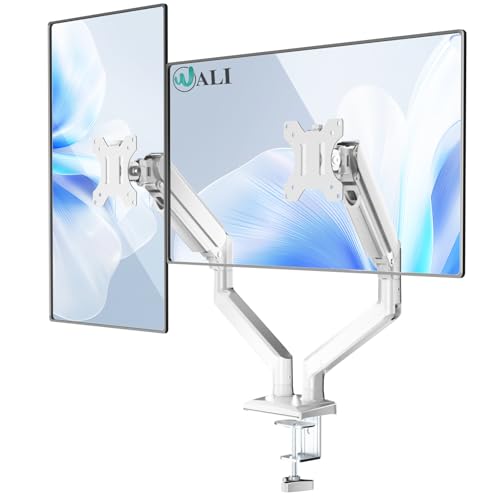 Adjustable Standing Desk WALI Dual Monitor Stand for 17-32 inch Screens, Dual Monitor Arms for 2 Monitors Holds up to 19.8...