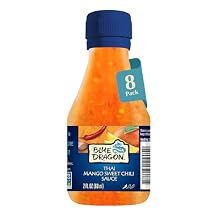 Blue Dragon Mini Mango Sweet Chili Sauce - 2oz Pack of 8 - No Artificial Flavors Or Colors - Made with Mango, Red Chilies & Garlic - Vegan, Non-GMO Verified, Gluten Free - Dipping Sauce