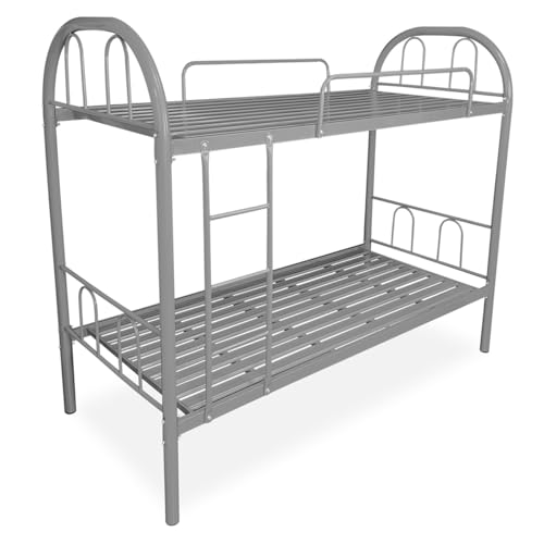 Mattfy - Litera Reforzada Completa Con Barandilla Y Escalera Metálica, Modelo Karma, Estructura Tubular, Práctica Y Funcional, 90x190