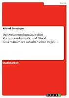 Der Zusammenhang zwischen Korruptionskontrolle und Good Governance der subsaharischen Region 3656962936 Book Cover