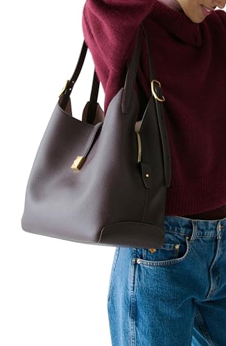 Image of kate spade new york Women's Deco Pebbled Leather Large Shoulder Bag