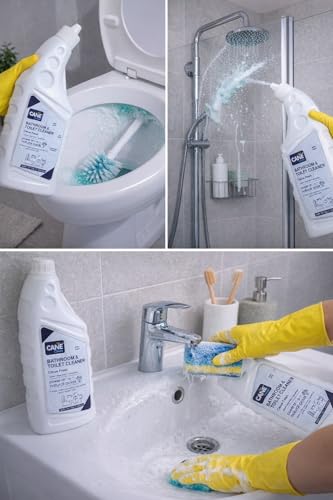 Image of Bathroom & Toilet Cleaner | Citrus Fresh Scent | Eco-Friendly, Plant-Based & Biodegradable Formula | Non-Toxic, HCL-Free Stain Remover for Taps, Toilet Tiles, Basils & Toilet Bowls (1 L)