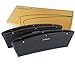 LeeQueen Car Pocket Organizer Fills the Gap Between the Seats and Stopping Dropping, Premium PU Leather (Black, 2 Packs, Including 4 Velcros)