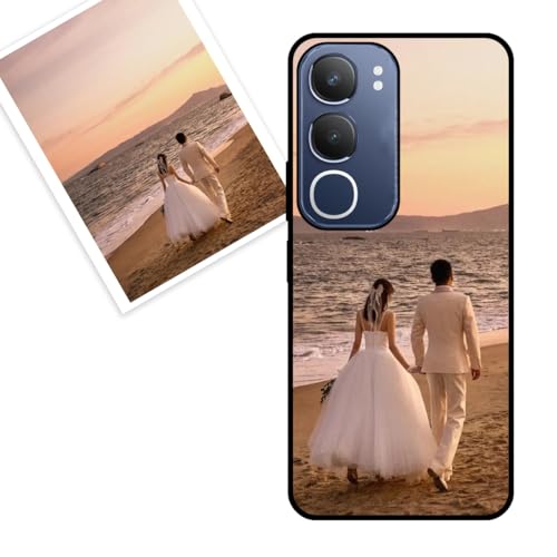 KARTXITAI Funda Personalizada Compatible con Vivo Y19s, Carcasa Personalizado con tu Foto o Texto Imagen, Protectora con Tacto Suave y Sedoso,Flexible,Regalo Original -Negro