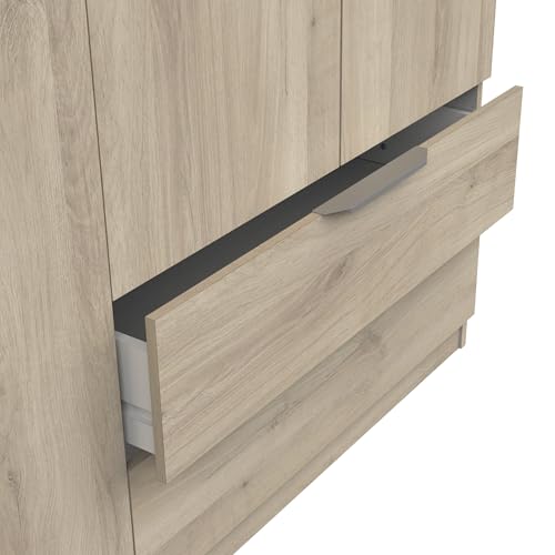 Armoire dressing 8 portes chêne + 5 étagères Demeyere