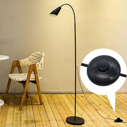 Weideer 3Pcs Floor Foot Switch Round Inline Foot Pedal Lamp Switch Ac 100-250V Step-On-Button Switch For Floor Lamp Led Light On-Off Control K-072 #TOP3