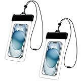 2 Pezzi Custodia Impermeabile Borsa Impermeabile Universale IPX8/30M, Cover Subacquea per iPhone 14 13 12 11 PRO Max Mini, XR/XS/X/SE 2020, Samsung S23/S22/S21/S20, Huawei Fino a 7.0"