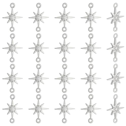 Pendentif croix en strass plaqué platine pour création de bijoux raffinés