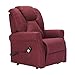 POLTRONE ITALIA - Poltrona Relax alzapersona elettrica Seduta micromolle montata Poltrona reclinabile Anziani Sicurezza CE Medicale DETRAIBILE 19% - Angela Rosso scuro antimacchia