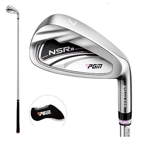 HSWOYEA Einzelschläger aus Carbon/Stahl für Golferinnen – Übungs-Golfeisen Nr. 7, Damen-Golfschläger mit Schlägerhaube