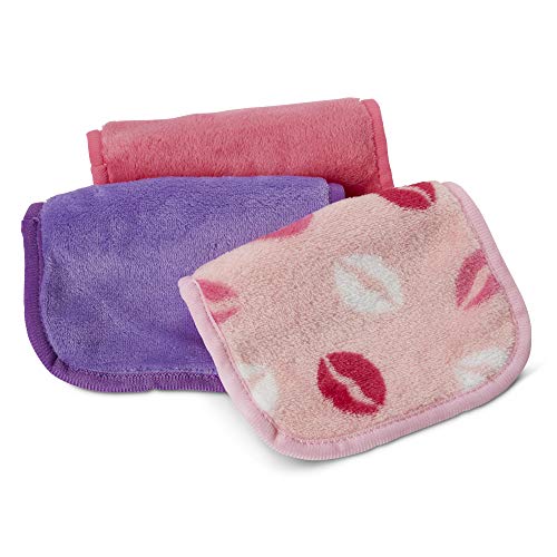 Tri-Coastal Design “Erase the Day” Reusable Makeup Remover Cloths - Environmentally Friendly Chemical Free Polyester Microfiber Machine Washable Makeup Eraser Cloth- Set of 3
