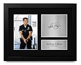 HWC Trading Nathan Fillion The Rookie John Nolan Gifts Printed Signed Autograph Picture for TV Show Fans - US Letter Framed (ID-007130)