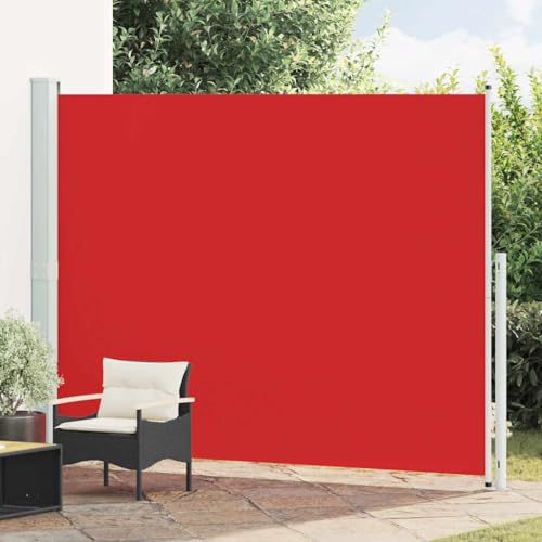 Auvent latéral rétractable de patio 220x300 cm rouge gris - 2