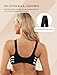 COMFELIE Ladies No Underwire Brassiere Plunge T-Shirt Bras Comfy Seamless Supportive Bra Smoothing Underwear Black L