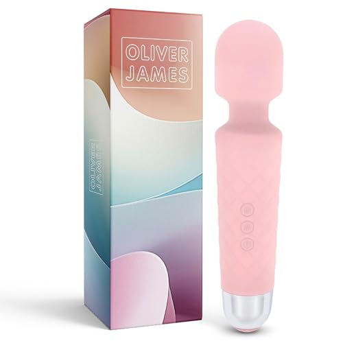 Vibrator für Frauen - Leises & Leistungsstark mit 20 Vibrationsmodi & 8 Geschwindigkeitsstufen, Duschfeste Vibration für Frauen, Sex Toys von Oliver James (Pastellrosa)